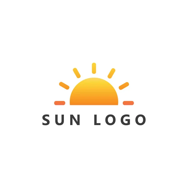 Ilustracja Wektora Słońca Ikona Logo Projekt Szablonu — Wektor stockowy