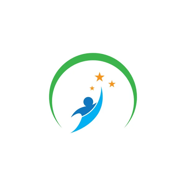 Pessoas Estrela Logotipo Imagens Vetoriais — Vetor de Stock