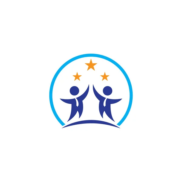 Persone Logo Stella Immagini Vettoriali — Vettoriale Stock