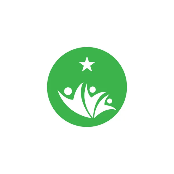 Pessoas Estrela Logotipo Imagens Vetoriais —  Vetores de Stock