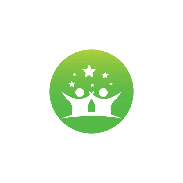 Pessoas Estrela Logotipo Imagens Vetoriais — Vetor de Stock