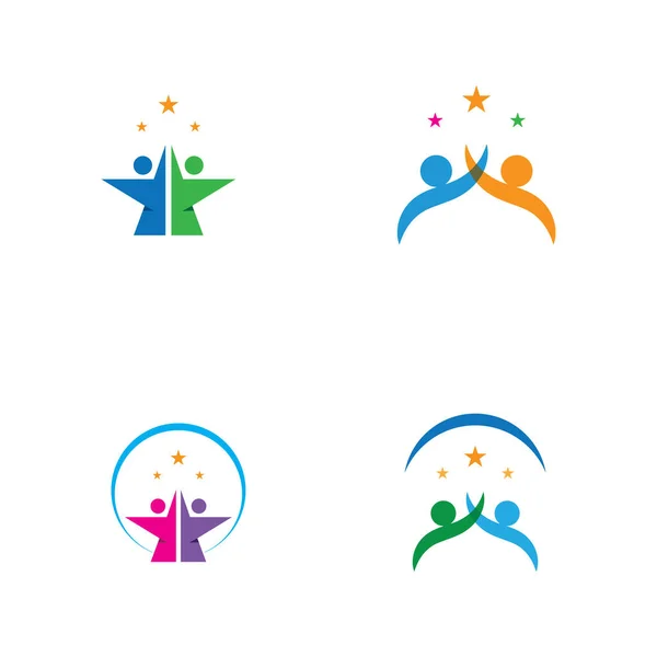 People Star Logo Und Vektorbilder — Stockvektor