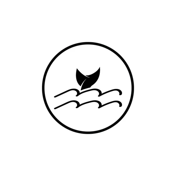 Ikona Wektora Fali Wodnej Ilustracja Projekt Logo — Wektor stockowy