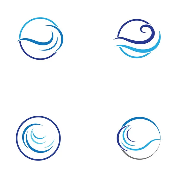 Wasser Welle Symbol Vektor Illustration Design Logo — Stockvektor