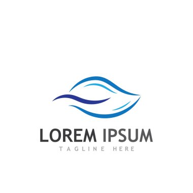 Su dalgası simgesi vektör çizim logosu
