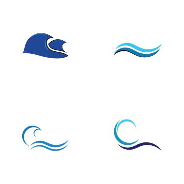 Su dalgası simgesi vektör çizim logosu