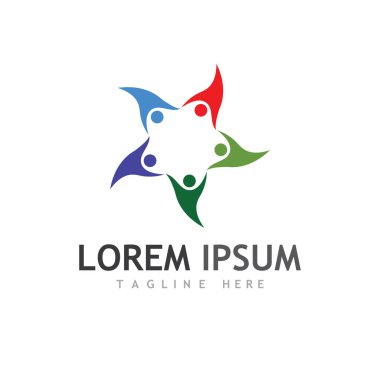 Topluluk, ağ ve sosyal simge tasarım şablonu