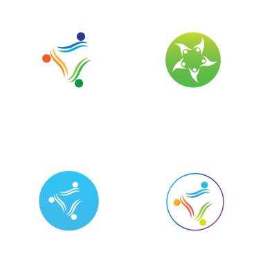 Topluluk, ağ ve sosyal simge tasarım şablonu