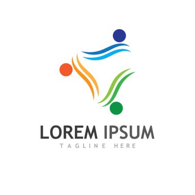 Topluluk, ağ ve sosyal simge tasarım şablonu