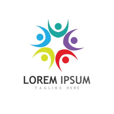 Topluluk, ağ ve sosyal simge tasarım şablonu