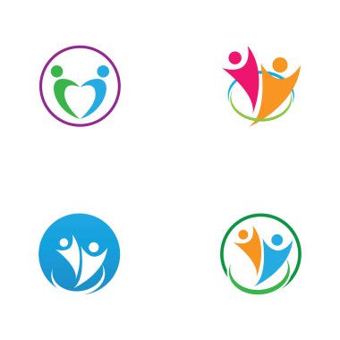 Topluluk, ağ ve sosyal simge tasarım şablonu