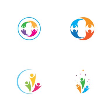 Topluluk, ağ ve sosyal simge tasarım şablonu