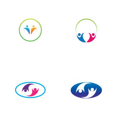 Topluluk, ağ ve sosyal simge tasarım şablonu