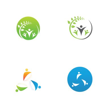 Topluluk, ağ ve sosyal simge tasarım şablonu