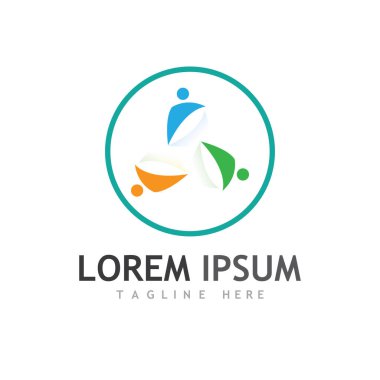 Topluluk, ağ ve sosyal simge tasarım şablonu