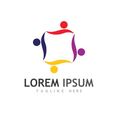 Topluluk, ağ ve sosyal simge tasarım şablonu