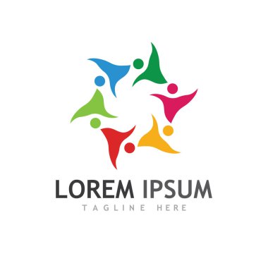 Topluluk, ağ ve sosyal simge tasarım şablonu