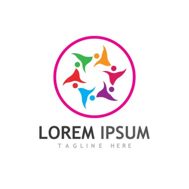 Topluluk, ağ ve sosyal simge tasarım şablonu