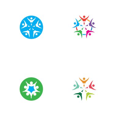 Topluluk, ağ ve sosyal simge tasarım şablonu