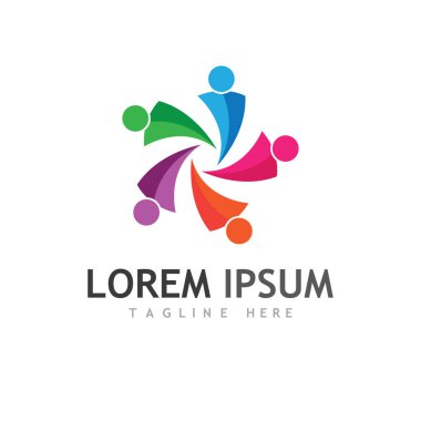 Topluluk, ağ ve sosyal simge tasarım şablonu