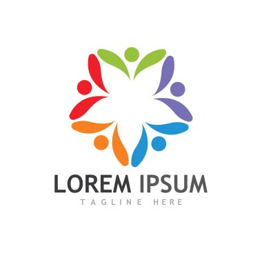 Topluluk, ağ ve sosyal simge tasarım şablonu