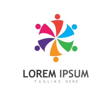 Topluluk, ağ ve sosyal simge tasarım şablonu