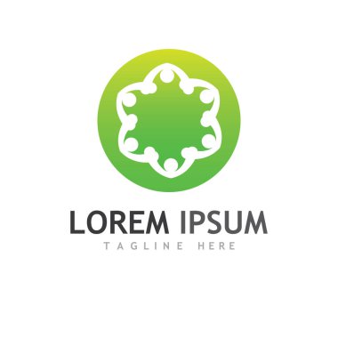 Topluluk, ağ ve sosyal simge tasarım şablonu