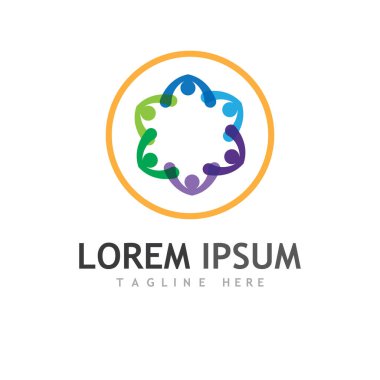 Topluluk, ağ ve sosyal simge tasarım şablonu