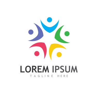 Topluluk, ağ ve sosyal simge tasarım şablonu