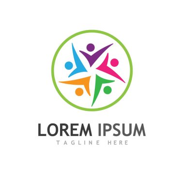 Topluluk, ağ ve sosyal simge tasarım şablonu