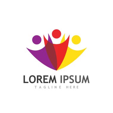 Topluluk, ağ ve sosyal simge tasarım şablonu