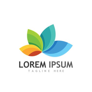 Güzellik Vektörü Nilüfer çiçekleri logo şablonu tasarımı simgesi
