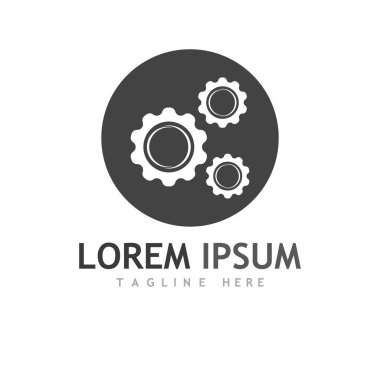 Gear Logo Şablonu vektör çizimi tasarımı
