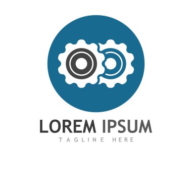 Gear Logo Şablonu vektör çizimi tasarımı