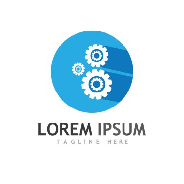 Gear Logo Şablonu vektör çizimi tasarımı