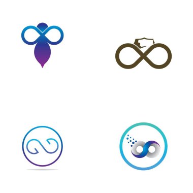 Sonsuzluk Tasarımı Vektör Simgesi Logo şablonu tasarımı