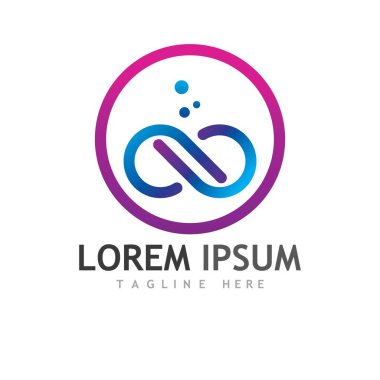 Sonsuzluk Tasarımı Vektör Simgesi Logo şablonu tasarımı