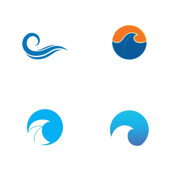 Wasser Welle Symbol Vektor Illustration Design Logo — Stockvektor