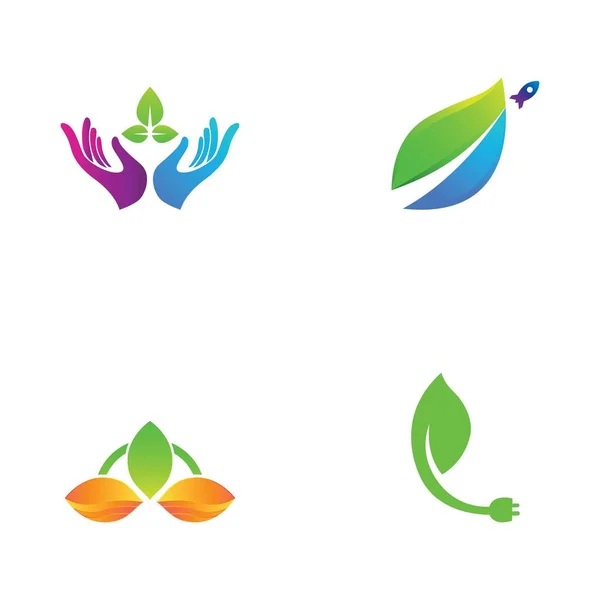 Logo Foglia Immagini Vettoriali — Vettoriale Stock