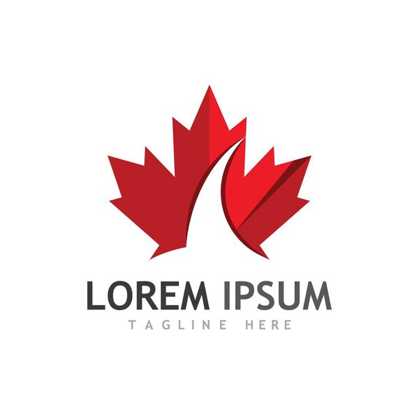 Шаблон векторной иллюстрации кленового листа