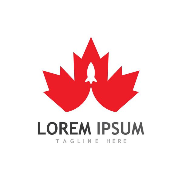 Шаблон векторной иллюстрации кленового листа