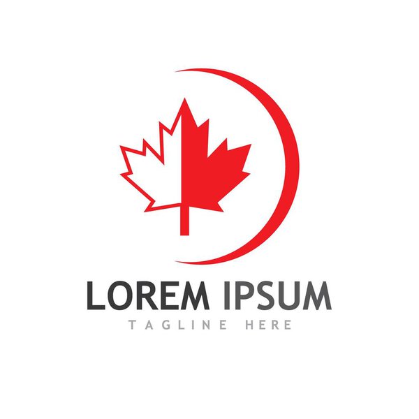 Шаблон векторной иллюстрации кленового листа