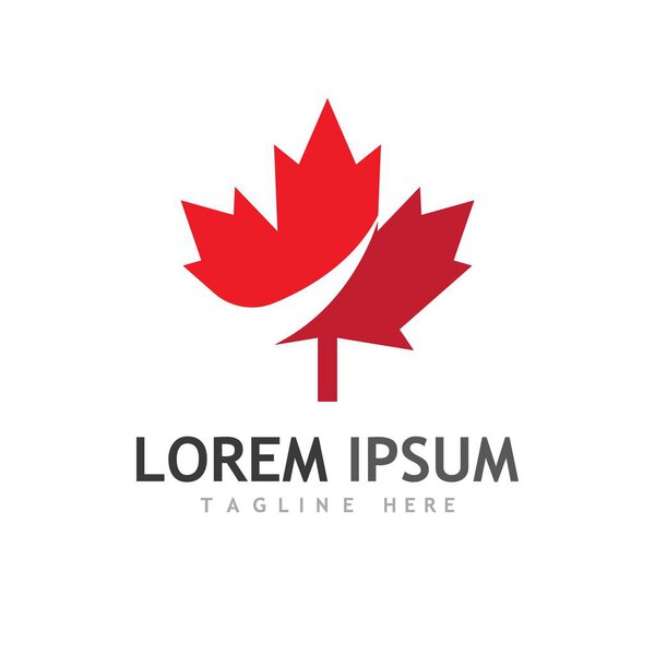 Шаблон векторной иллюстрации кленового листа