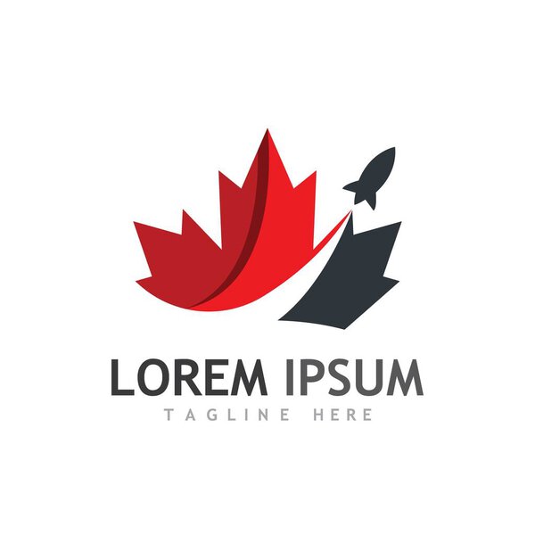 Шаблон векторной иллюстрации кленового листа