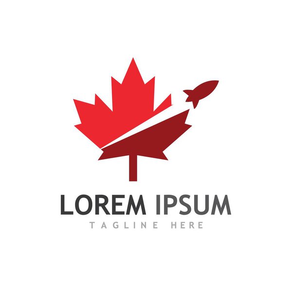 Шаблон векторной иллюстрации кленового листа