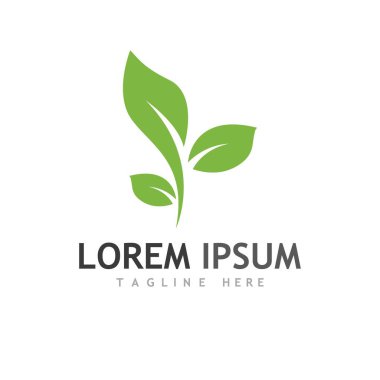 Yeşil ağaç yaprağı ekoloji doğa elementi vektörü logoları