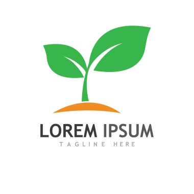Yeşil ağaç yaprağı ekoloji doğa elementi vektörü logoları