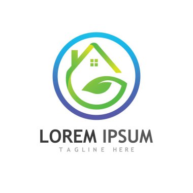 Yeşil ağaç yaprağı ekoloji doğa elementi vektörü logoları