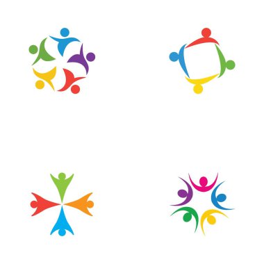 Topluluk, ağ ve sosyal simge tasarım şablonu