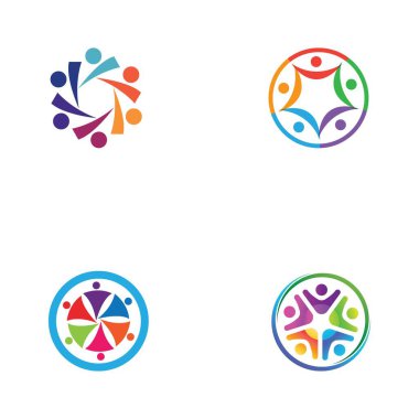 Topluluk, ağ ve sosyal simge tasarım şablonu